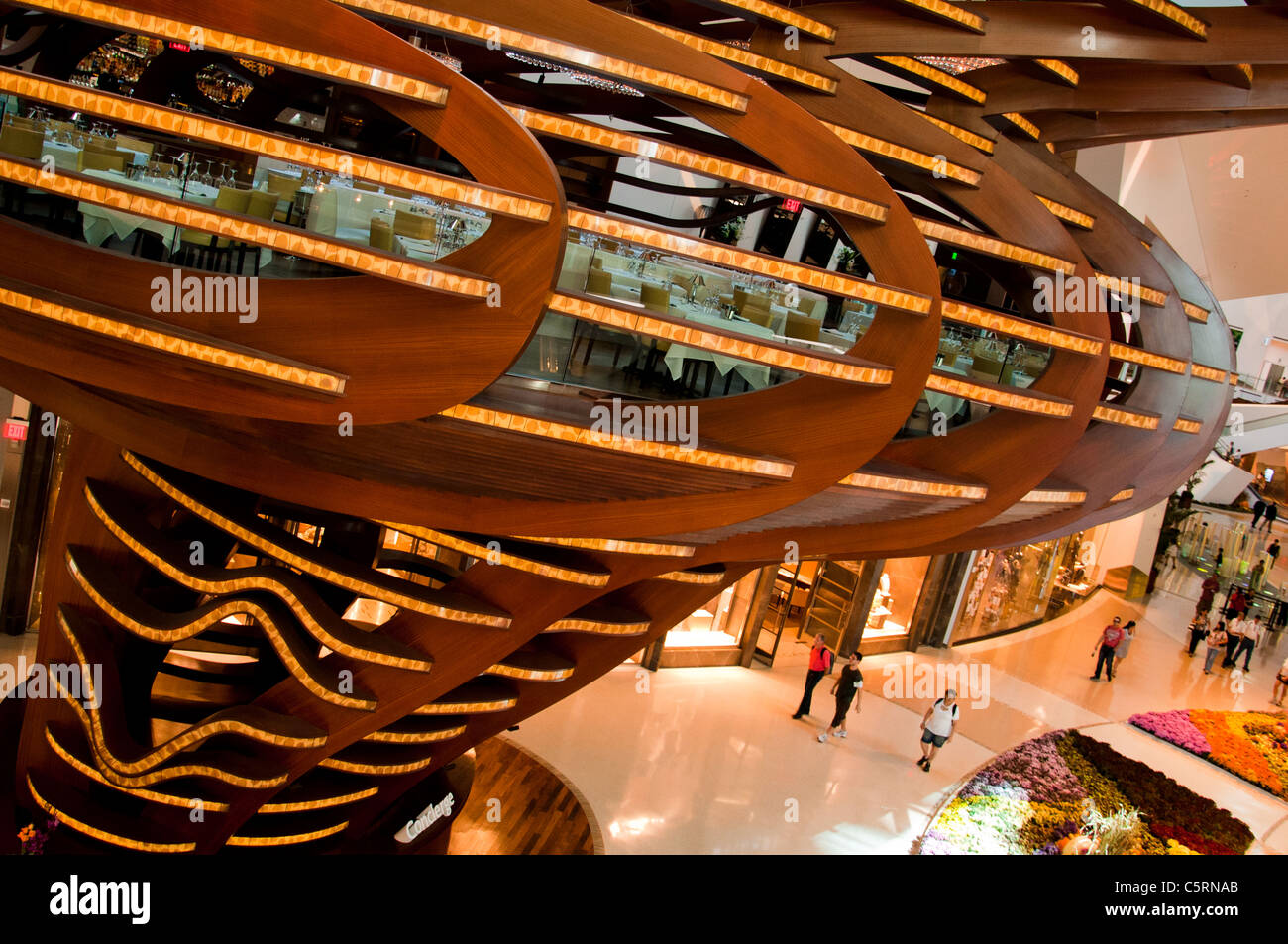 Erhöhten Restaurant in einer Shopping Mall, Las Vegas, Nevada, USA Stockfoto