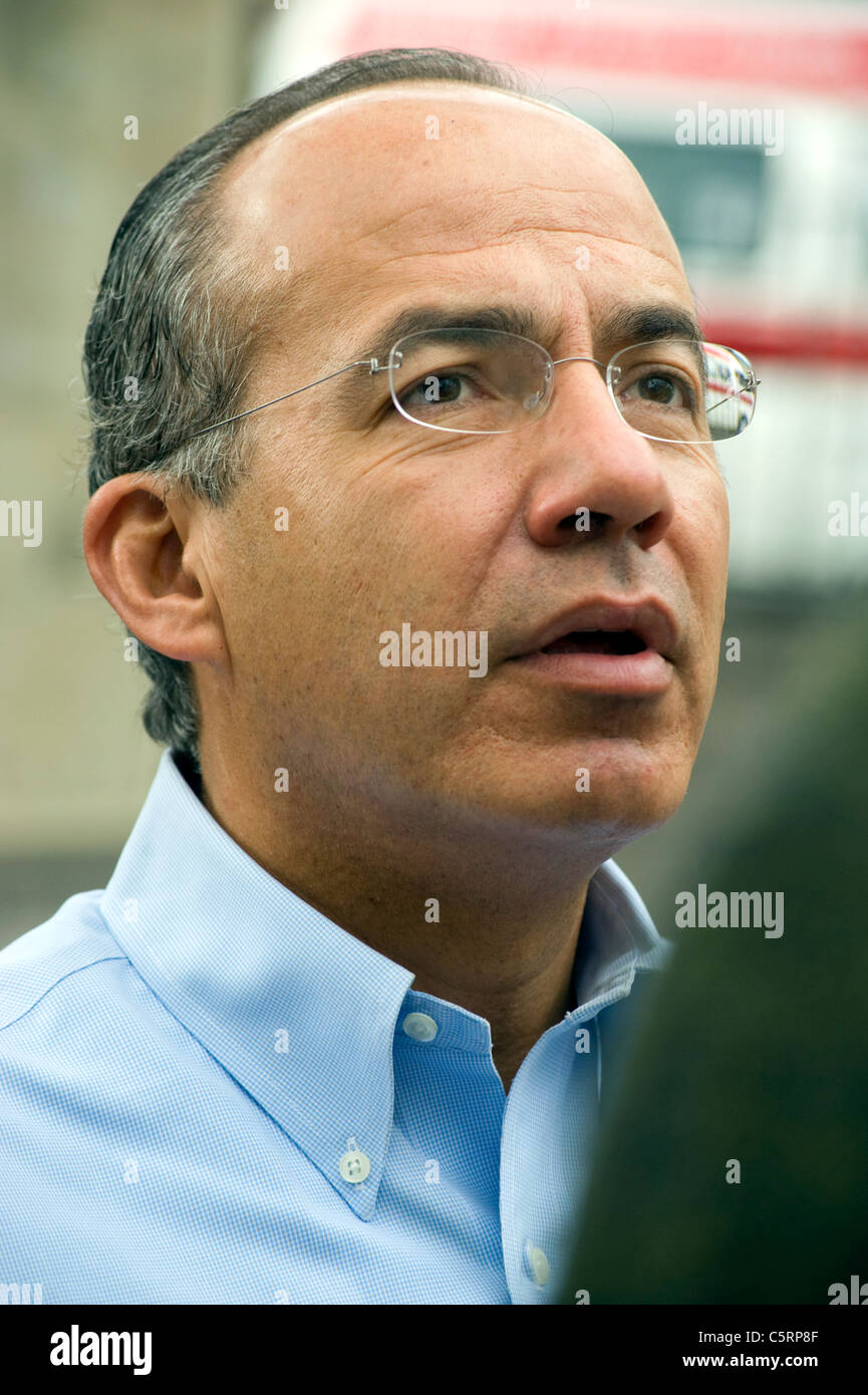 Präsident Calderon von Mexiko Stockfoto