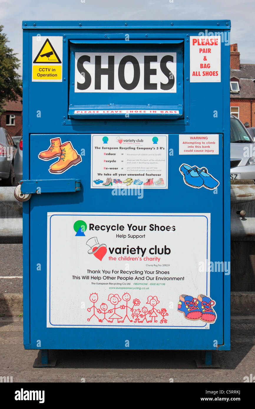 Schuh-Papierkorb Stockfoto