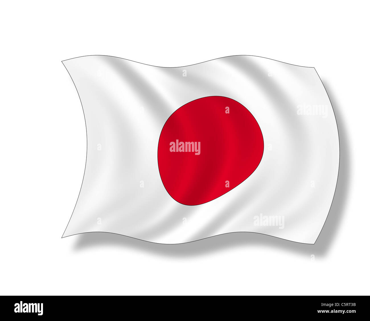 Abbildung, Flagge von Japan Stockfoto