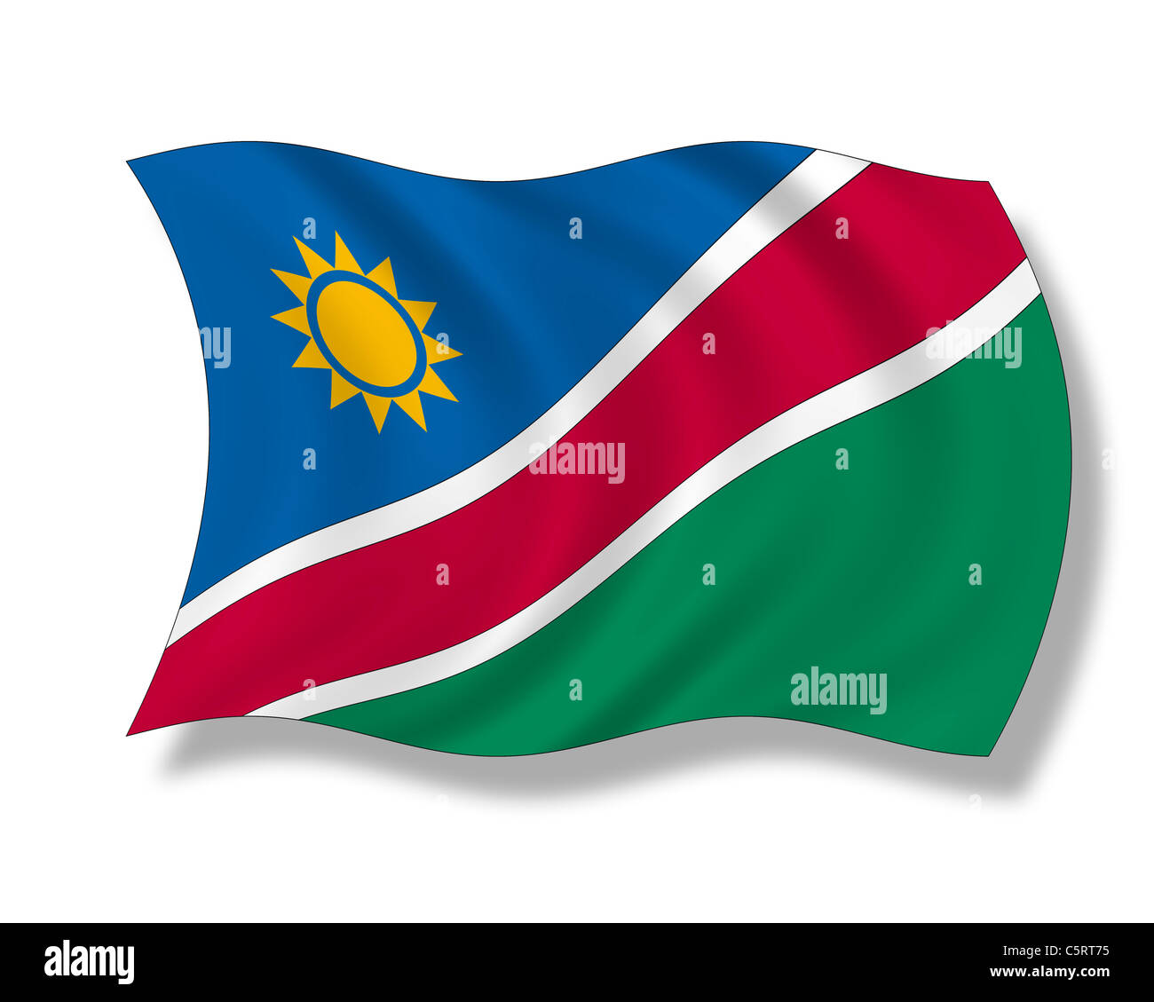 Abbildung, Flagge von Namibia Stockfotografie Alamy