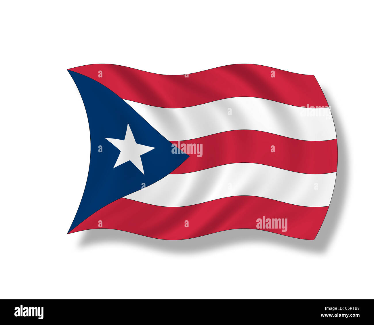 Abbildung, Fahne von Puerto Rico Stockfoto