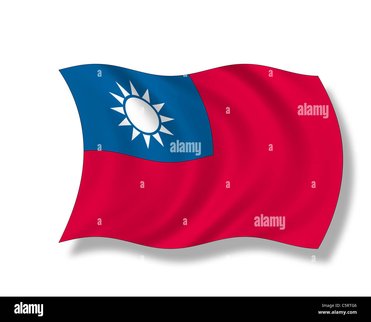 Abbildung, Flagge von Taiwan Stockfoto