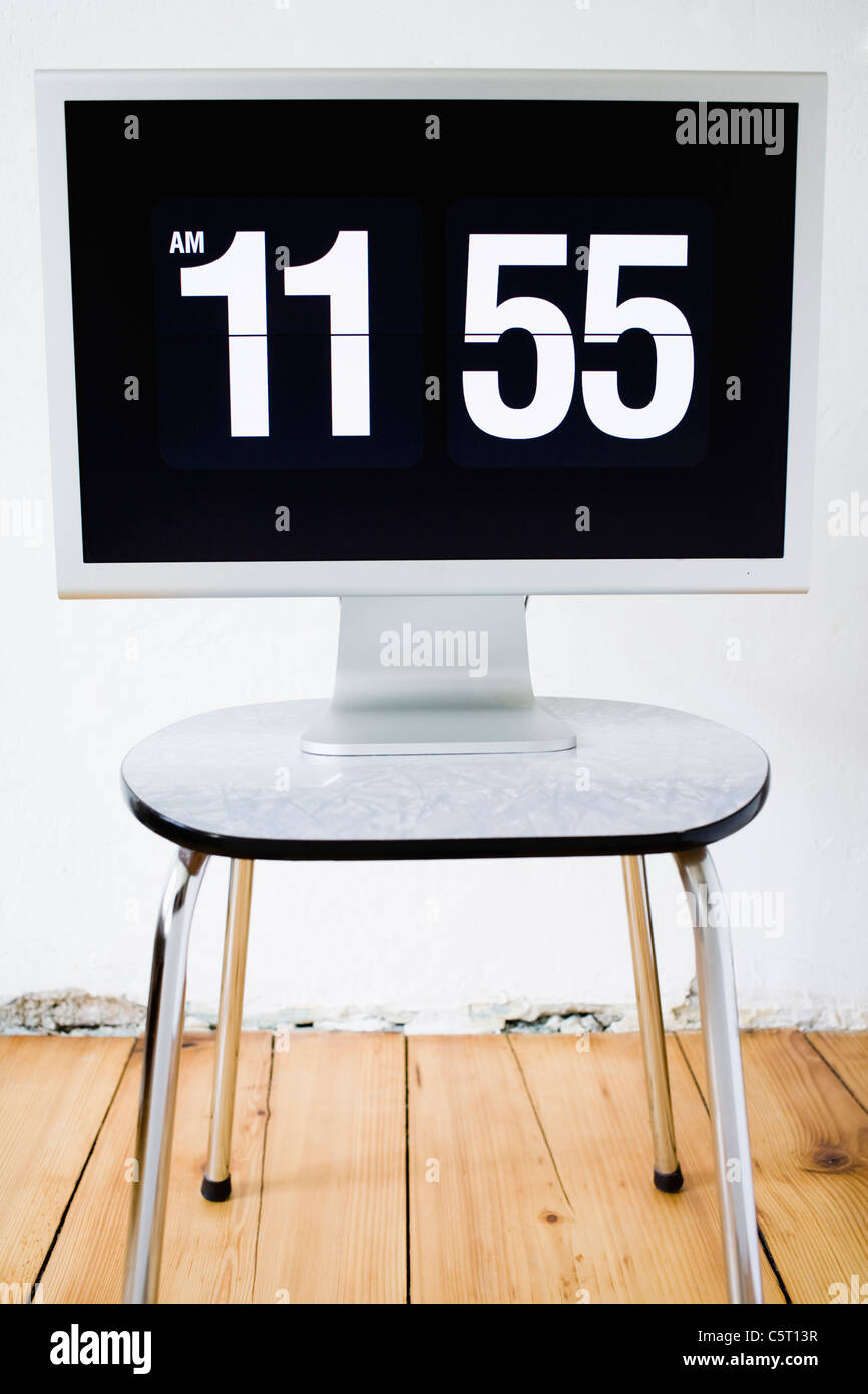 Monitor, Bildschirm, Zeit Stockfoto