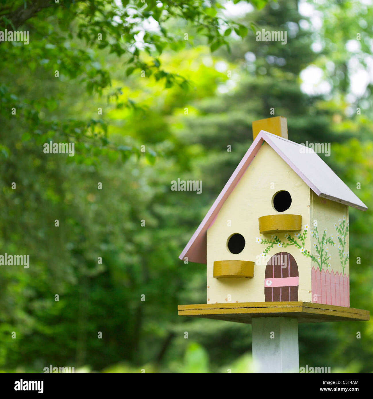 Vogelhaus im Garten Stockfoto