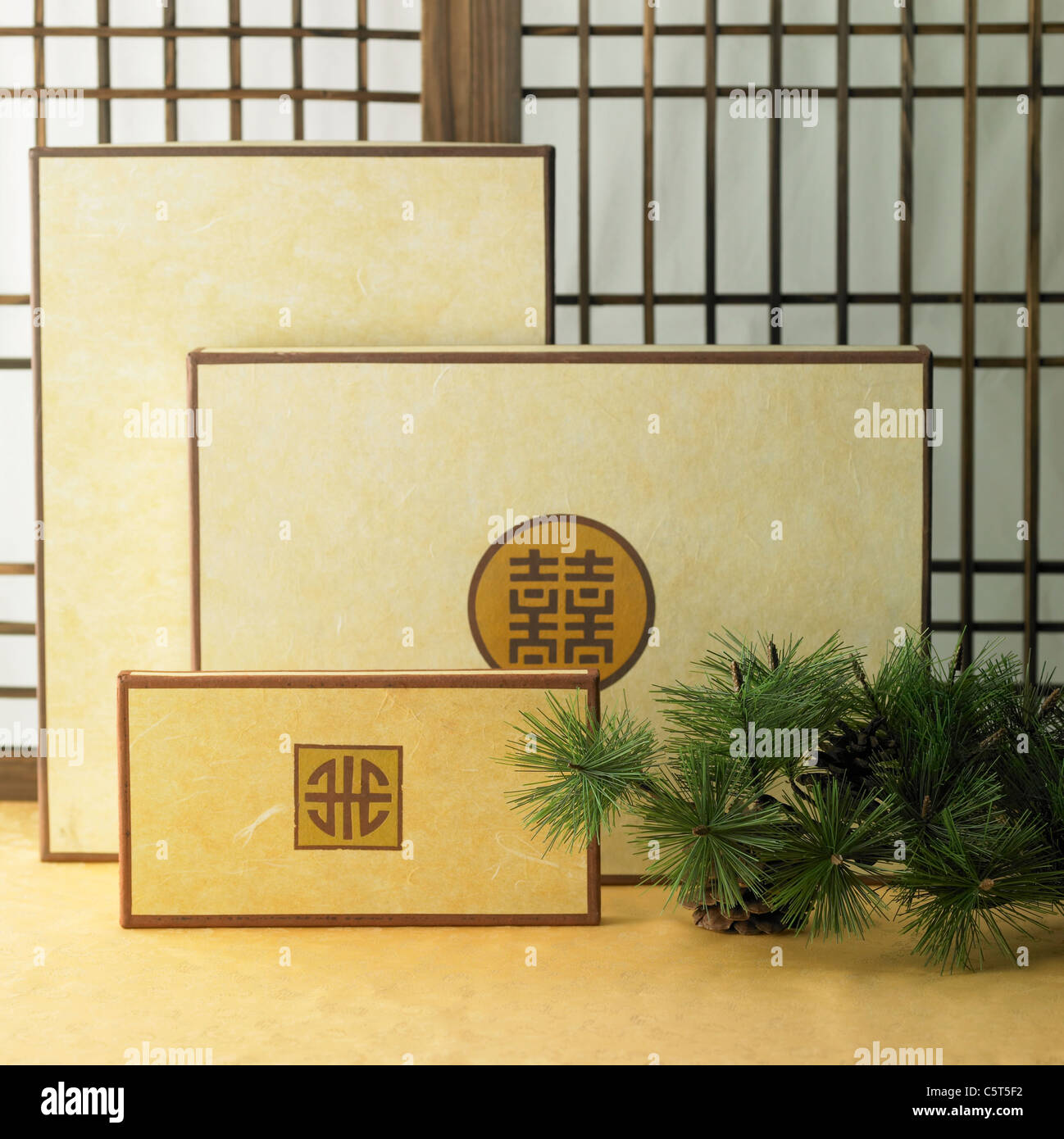 Koreanische traditionelle Geschenk-Boxen Stockfoto