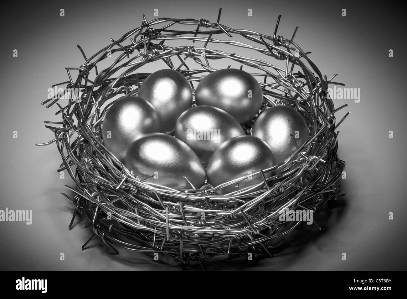 Notgroschen Konzept als Symbol für Sicherheit Stockfoto