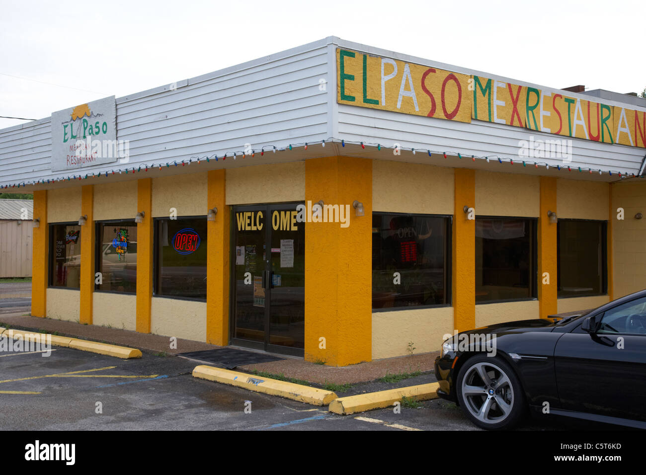 kleine am Straßenrand mexikanisches Essen Diner Hurrikan Mühlen Tennessee usa Stockfoto