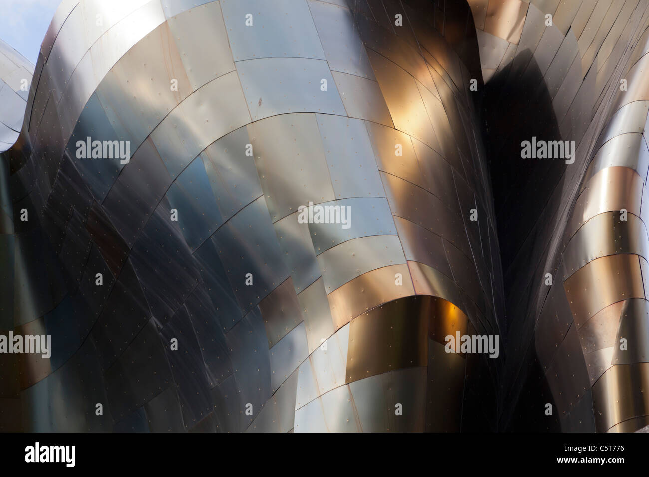 Detail der Metallverarbeitung auf der Erfahrung Musik-Projekt Gebäude Seattle Stockfoto