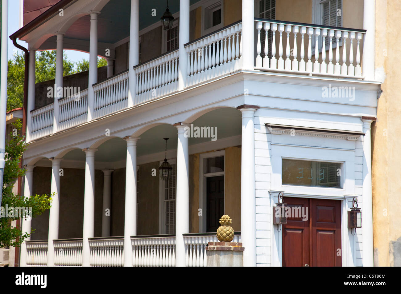 Historisches Haus im alten Stadt Charleston, South Carolina Stockfoto