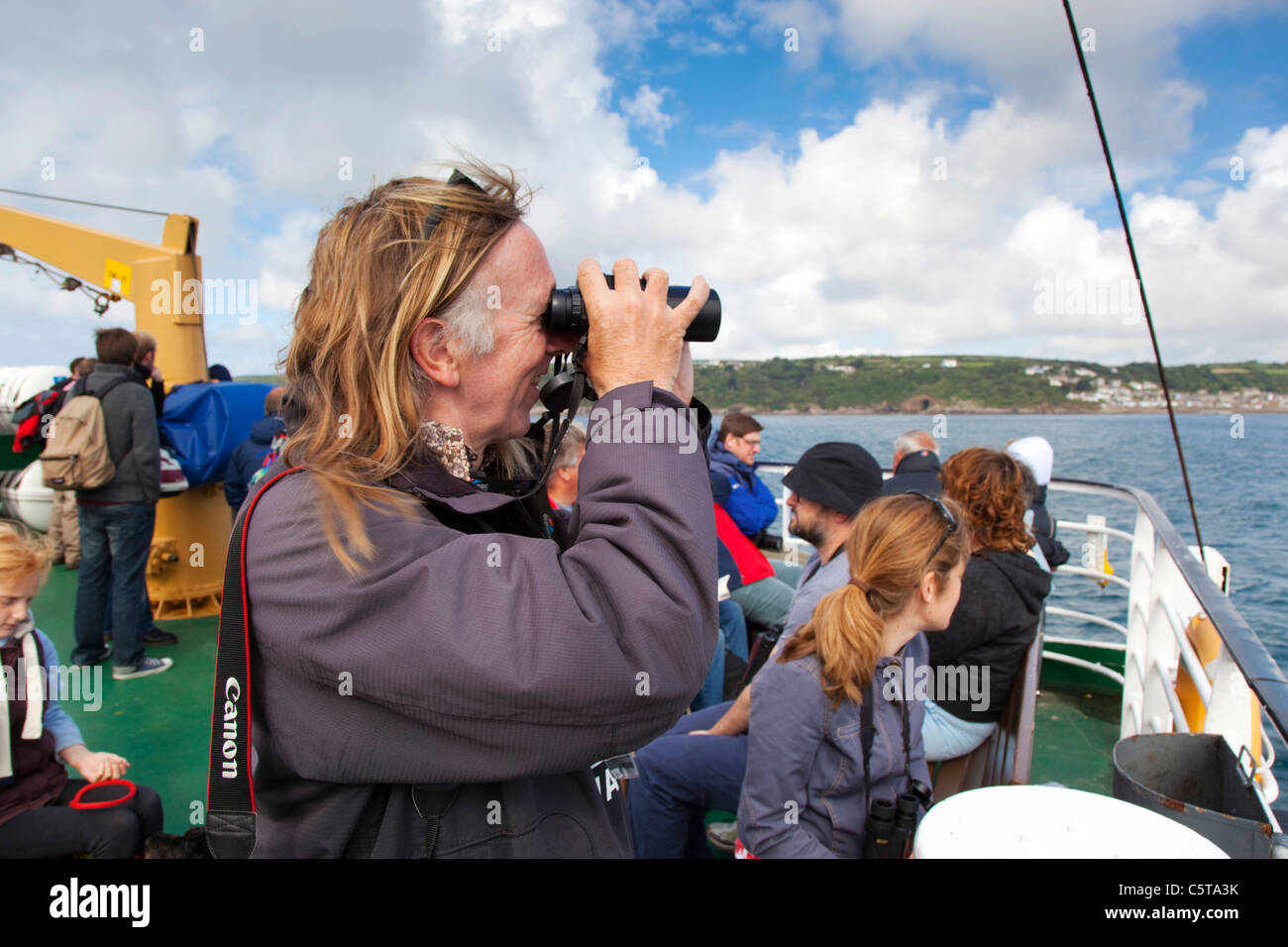 Scillonian III zwischen Penzance und die Scilly-Inseln; Vogelbeobachtung Stockfoto