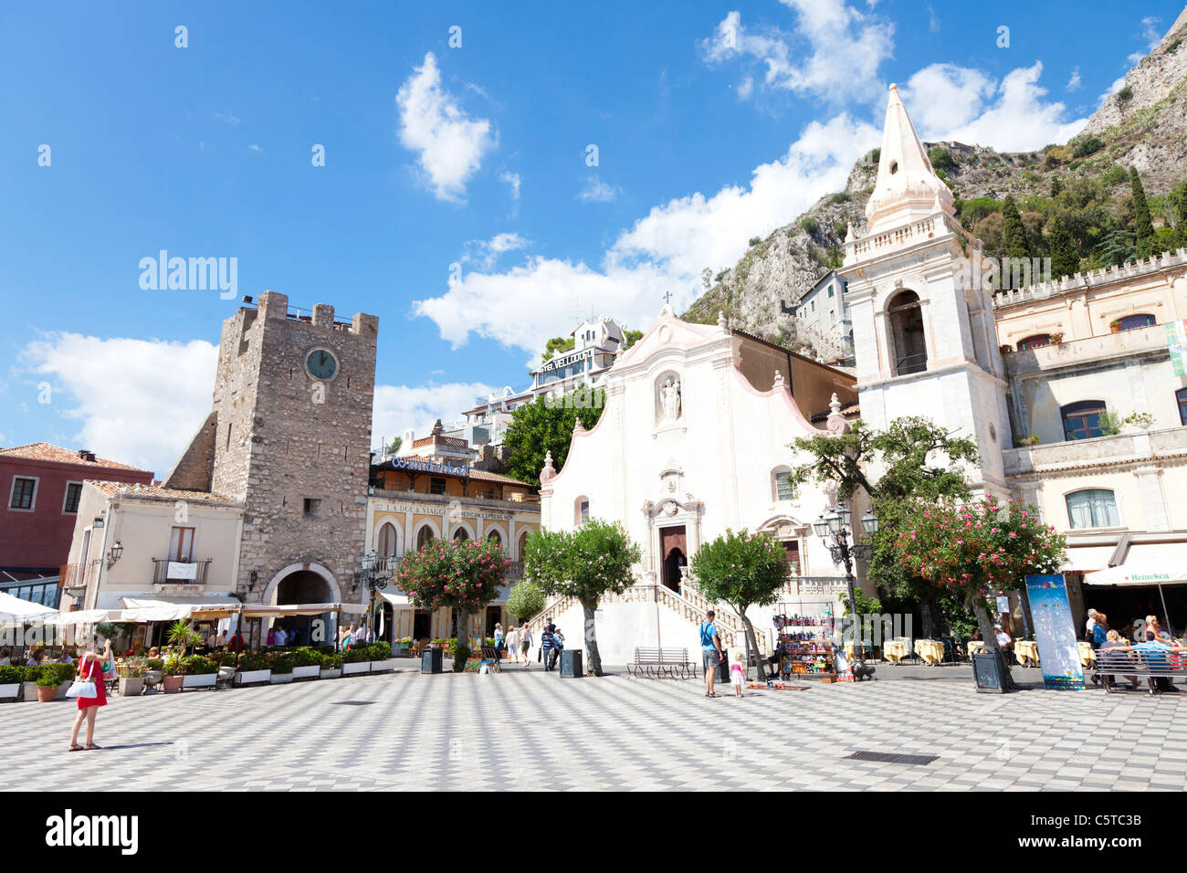 Die Kirche San Domenico in Taormina Sizilien Italien Stockfoto