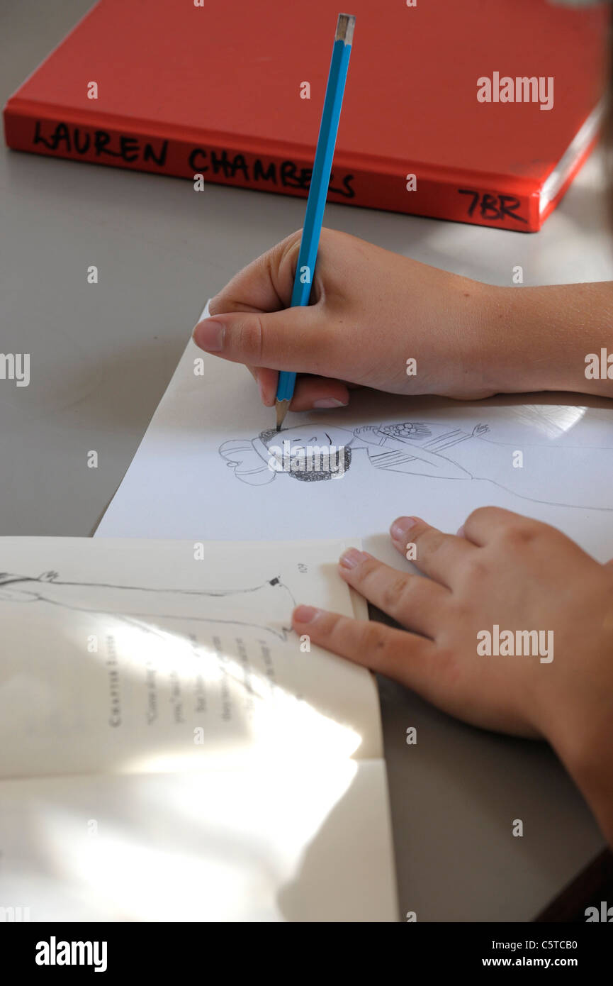 Student Hand Zeichnung Cartoon Königin Stockfoto