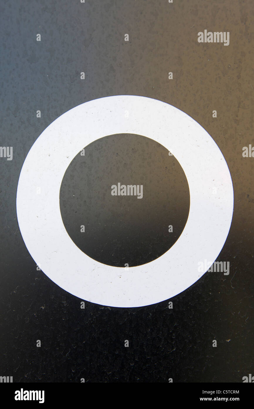 Zeichen O Alphabet Zeichen Buchstaben außerhalb Zeichen Stockfoto