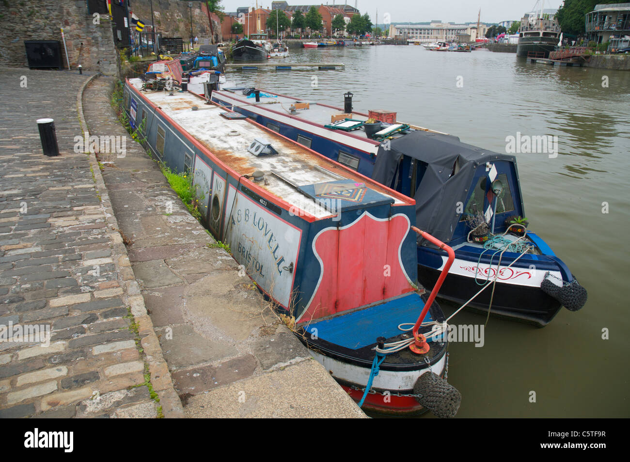 Bristol Hafen Kähne Stockfoto