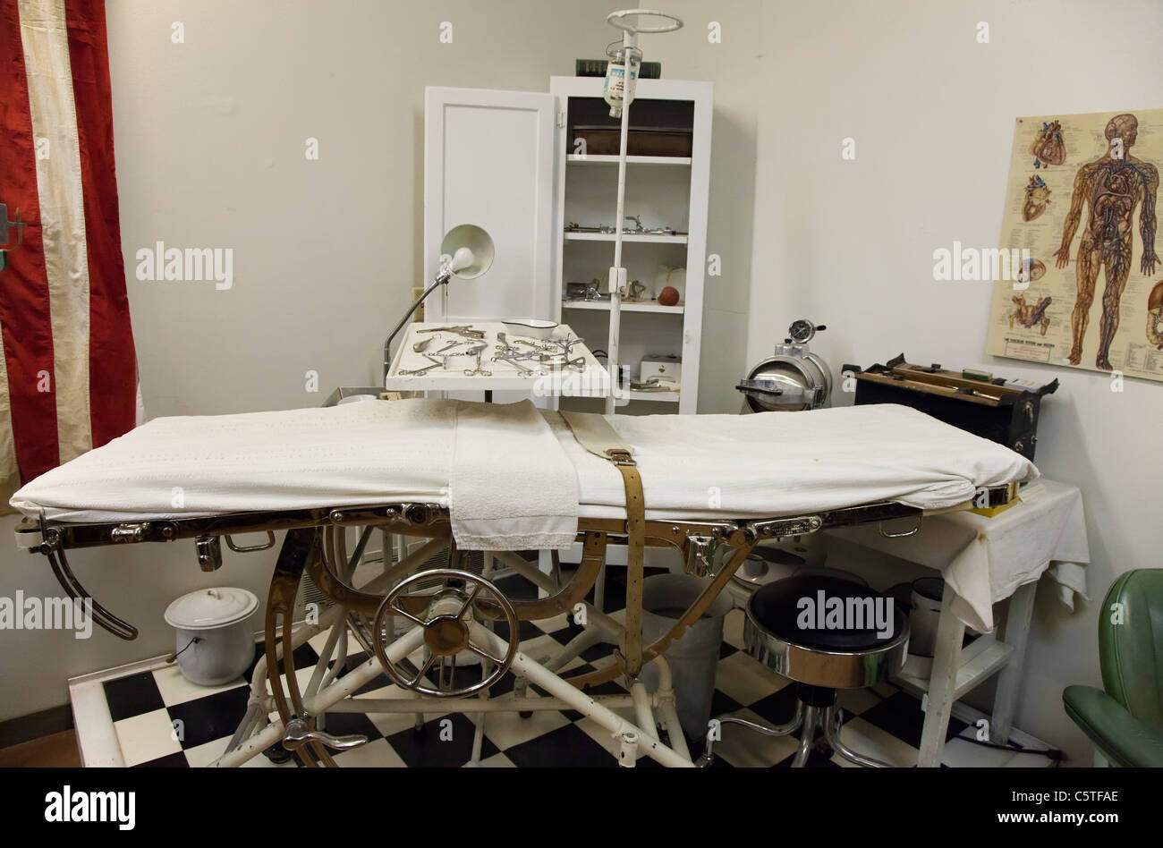 Delta, Utah - Museum des großen Beckens. Das Museum zeigt Artefakte aus der Geschichte des westlichen zentralen Utahs. Stockfoto