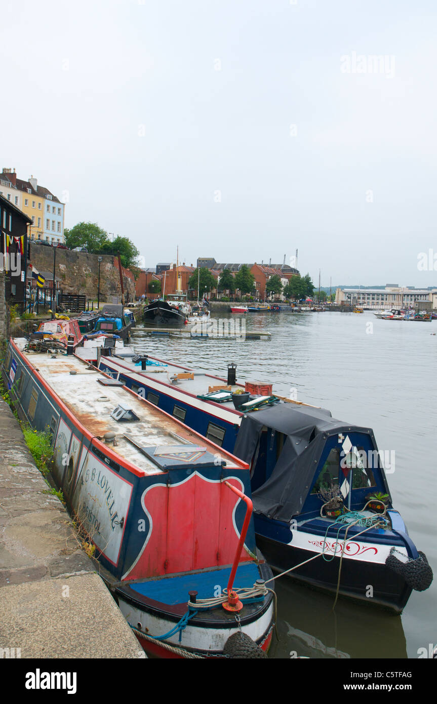 Bristol Hafen Kähne Stockfoto