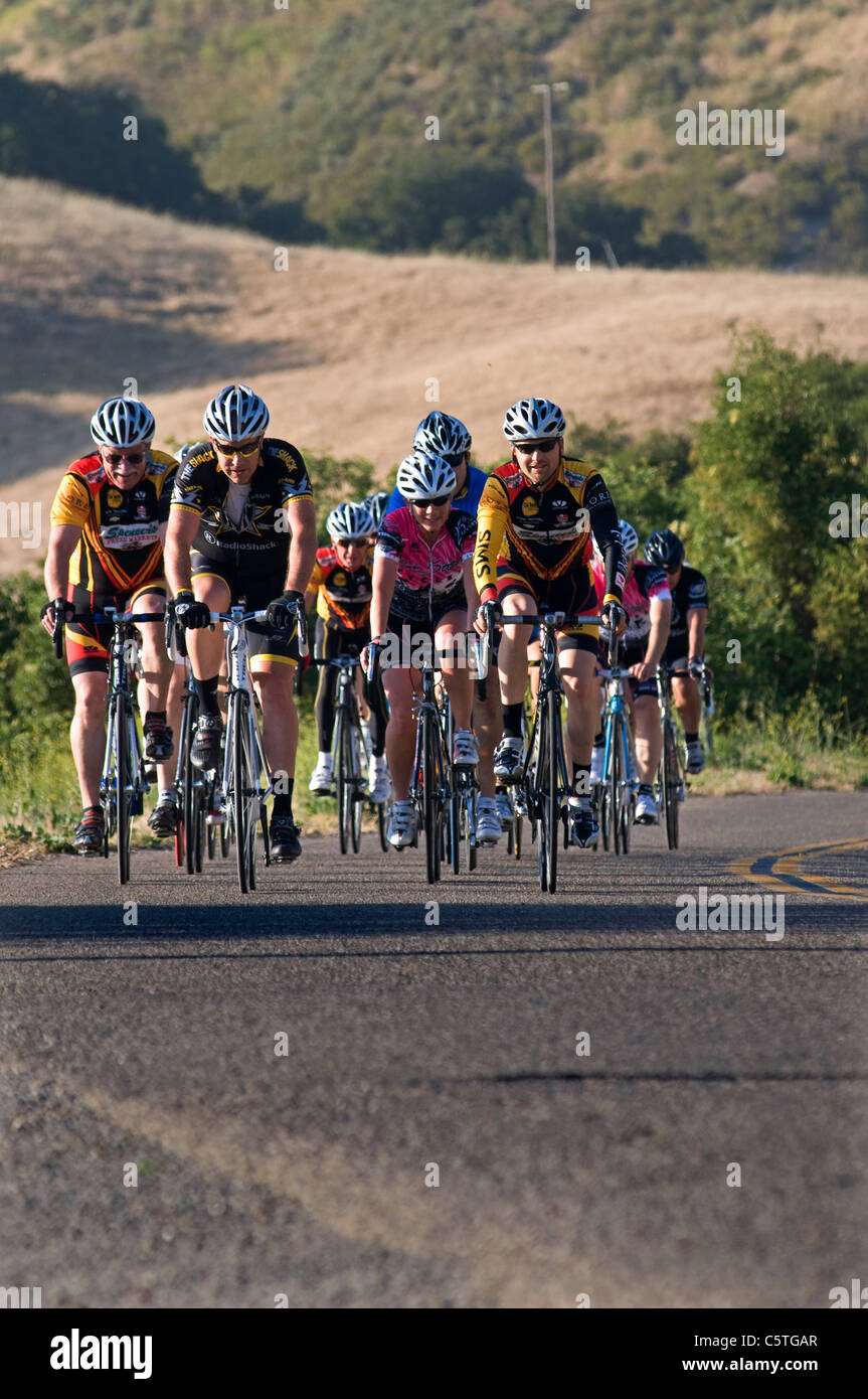 professionelle Radfahrer Touren Gruppe Stockfoto