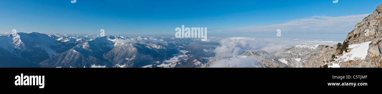 Süddeutschland, Oberbayern, Bayrischzell, Blick auf europäische Alpen vom Wendelstein Berg Stockfoto