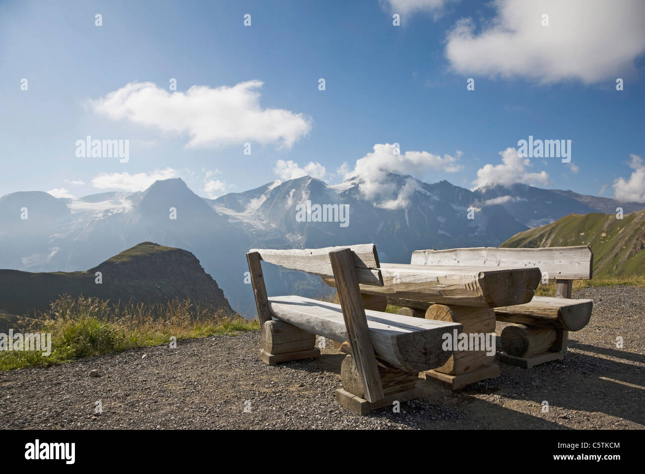 Österreich, GroÃŸglockner, Hochalpenstraße, Picknick-Bereich Stockfoto
