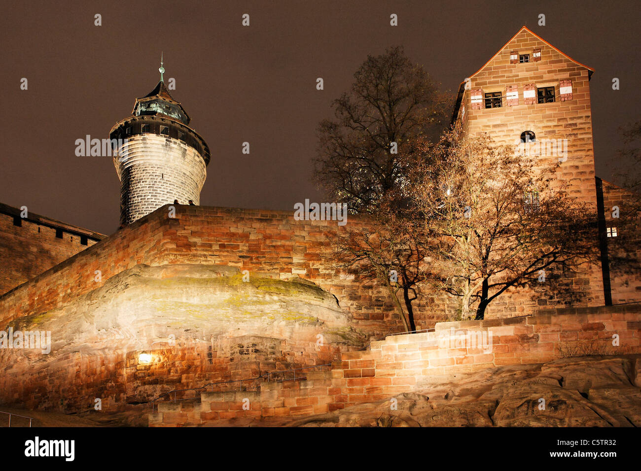 Deutschland, Bayern, Franken, Nürnberg, Blick auf die Burg Stockfoto