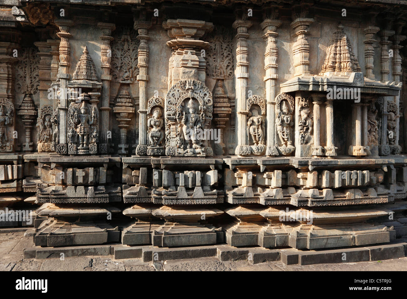 Indien, Süd-Indien, Karnataka, Belur, Blick auf Chennakesava Tempel Stockfoto