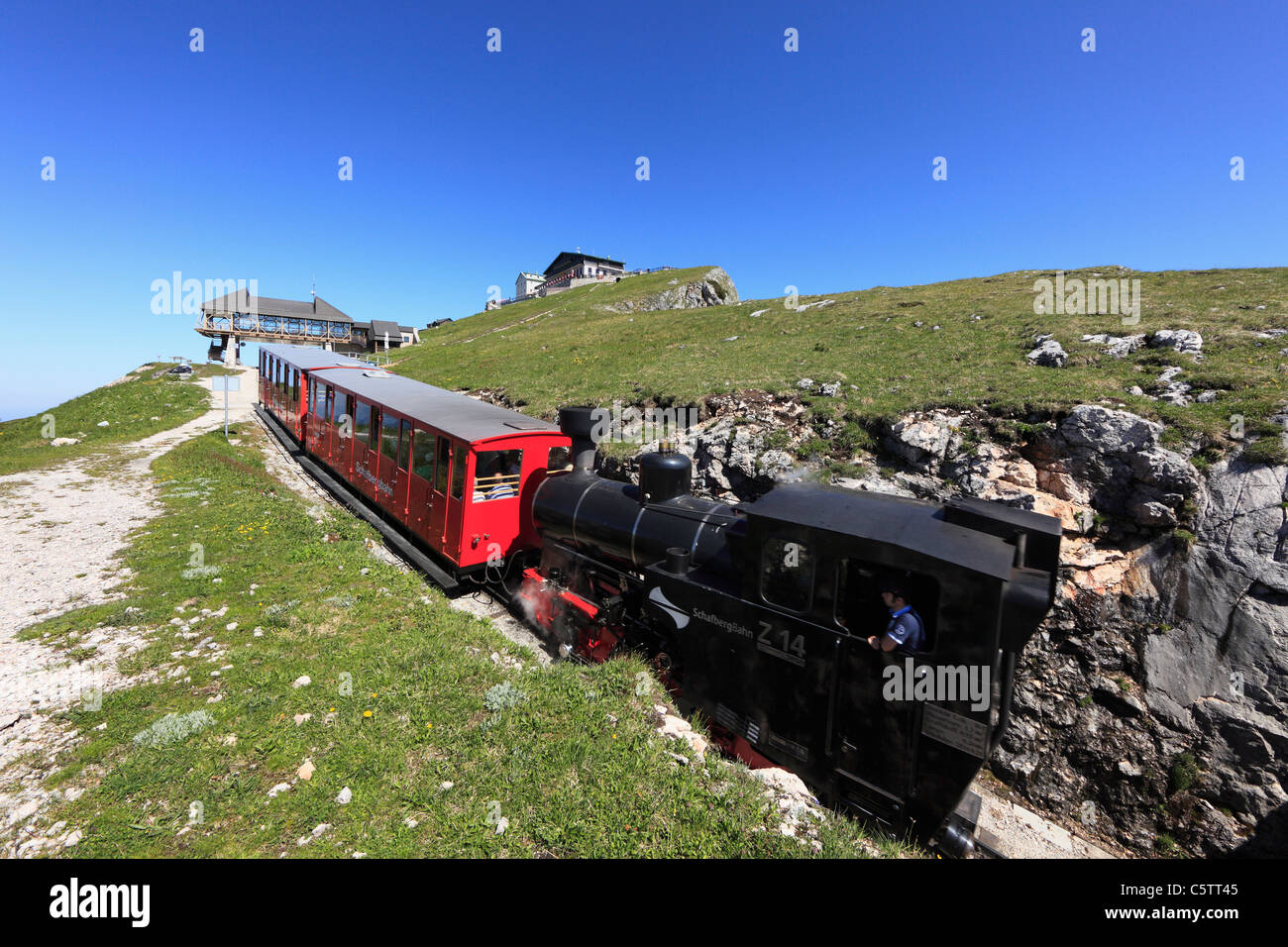 Österreich, Salzburg, Salzkammergut, Ansicht des Ritzels Eisenbahn Stockfoto