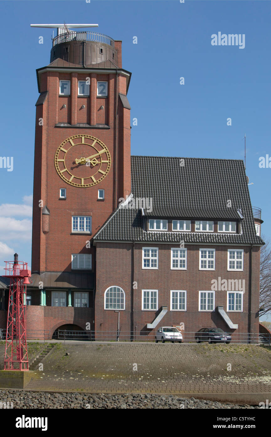 Deutschland, Hamburg, Finkenwerder, Lotsenhaus Gebäude, pilot station Stockfoto