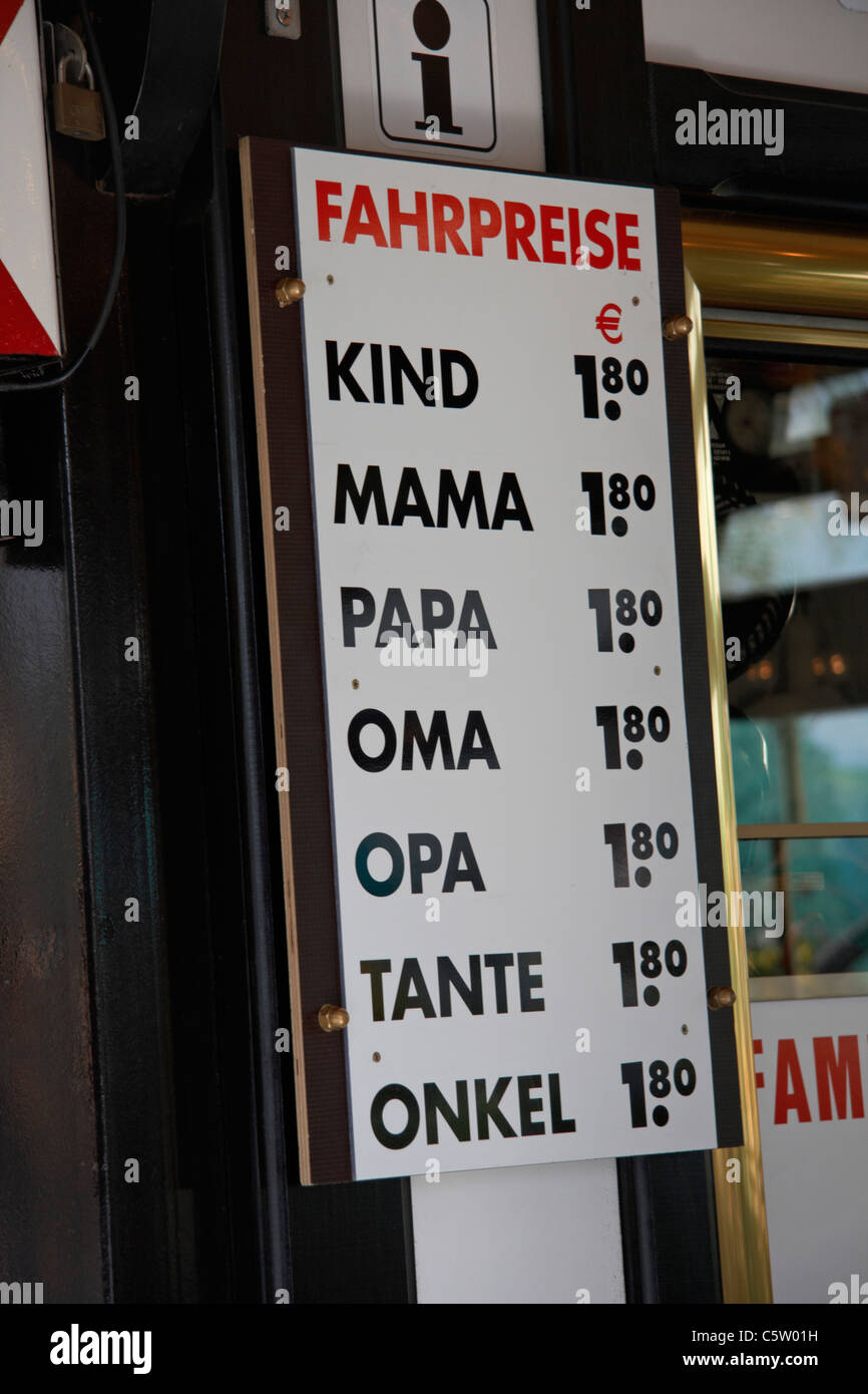Deutschland, Hamburg, Fun fair, Preis Zeichen, Nahaufnahme Stockfoto