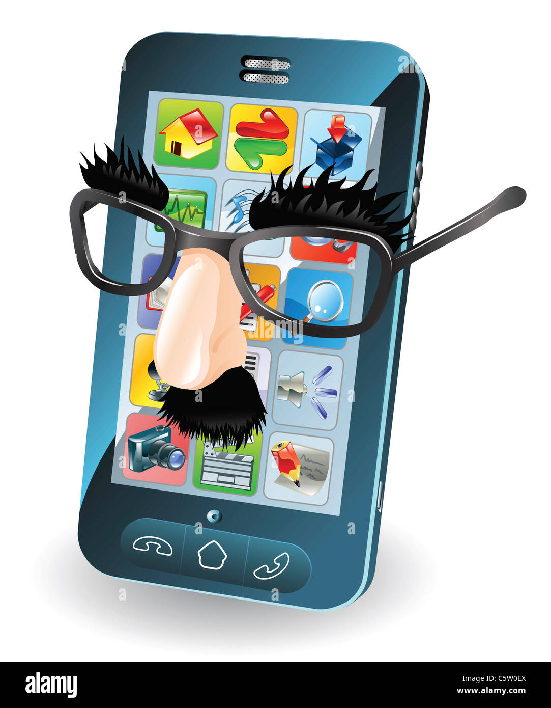 Handy mit Verkleidung auf Konzept für chipping Telefon oder Klonen Sims etc.. Stockfoto