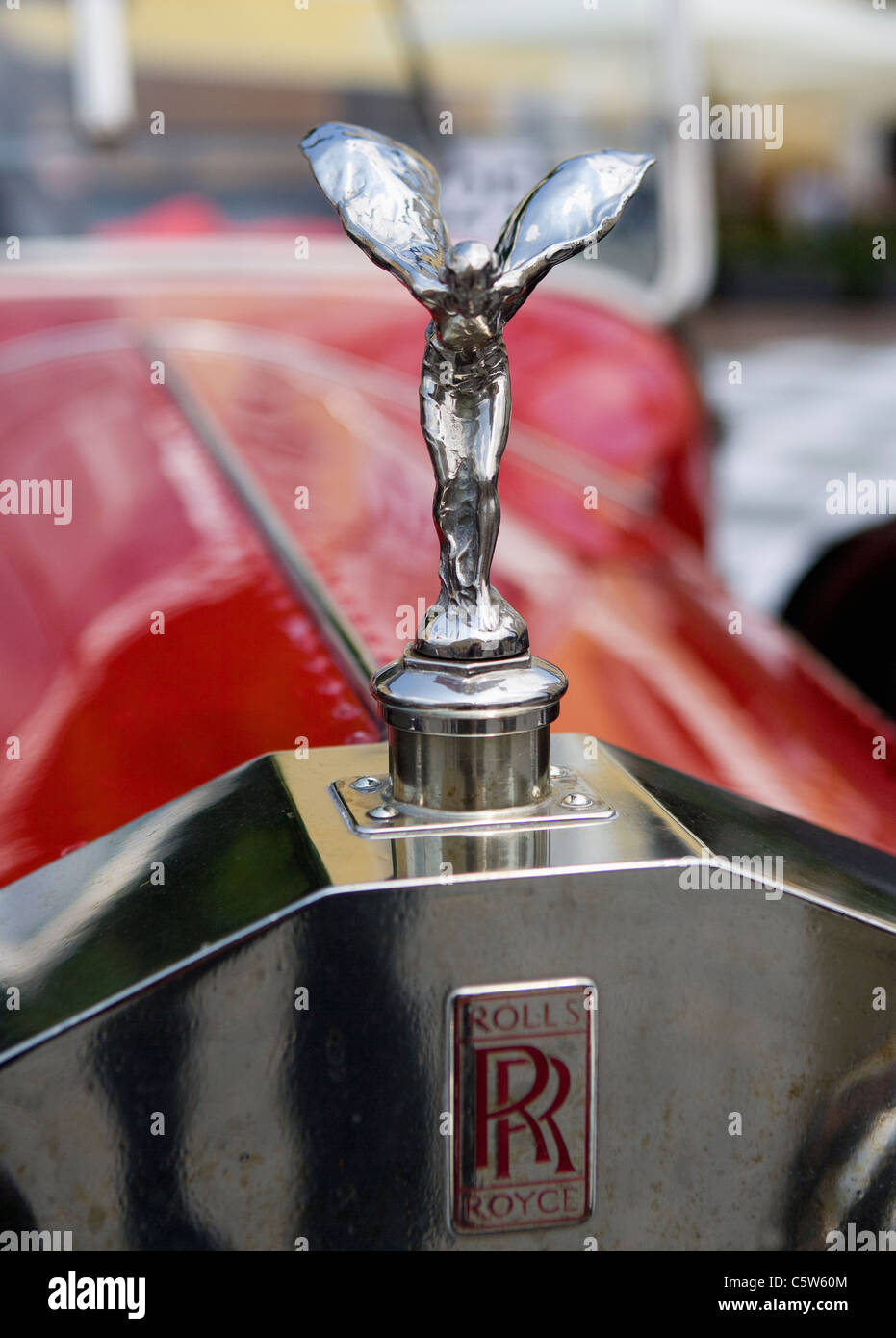 Salzkammergut, Mondsee, Nahaufnahme von Oldtimer Rolls-Royce silver Ghost alpine Eagle Stockfoto