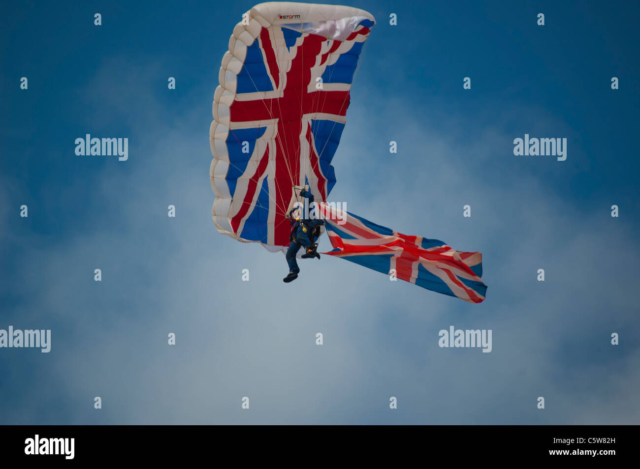 RAF Tiger Freefall Display Team - Southport Airshow 24.07.2011 Stockfoto