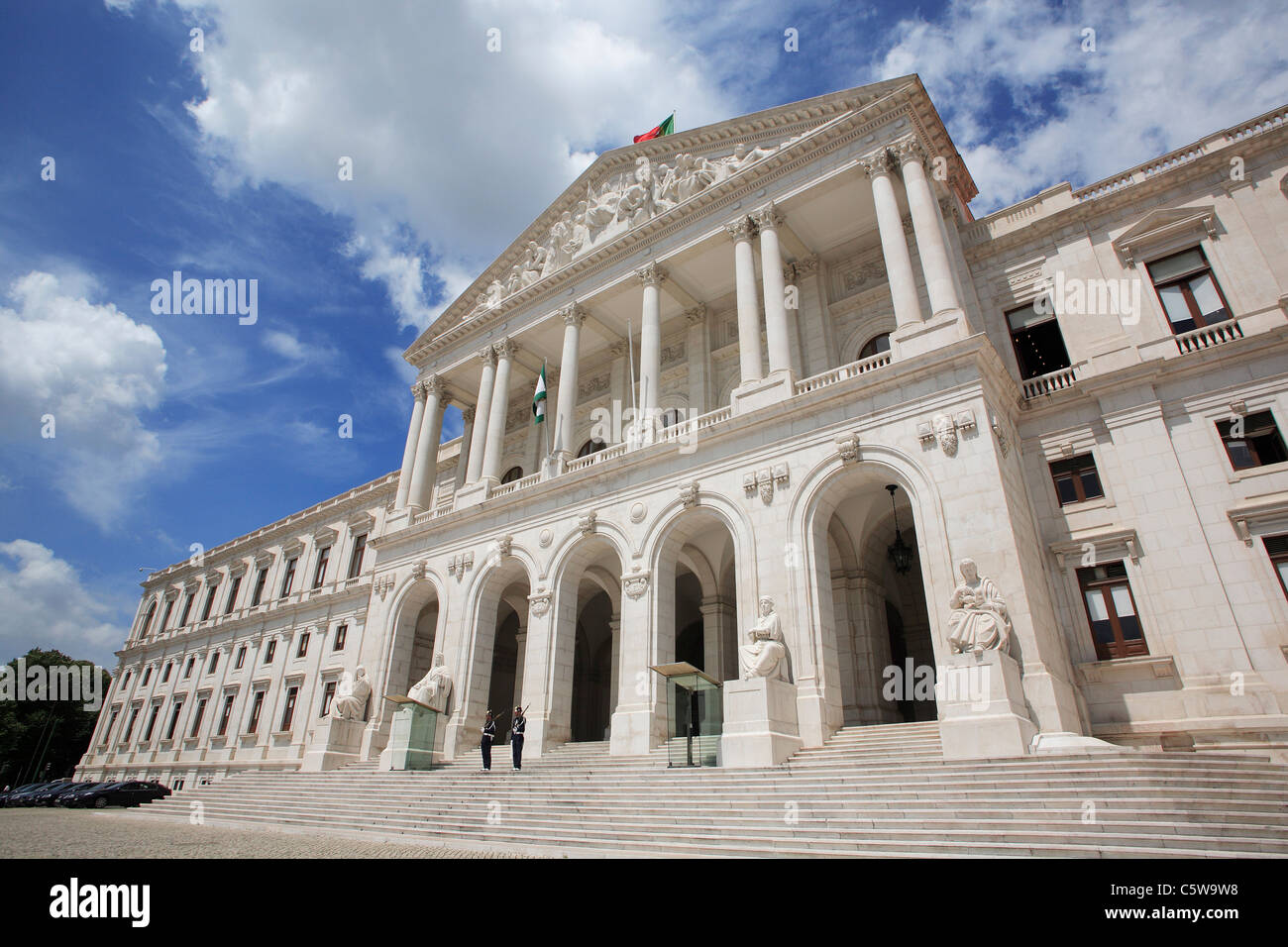 Portugal, Lissabon, Blick auf Regierungsgebäude Stockfoto