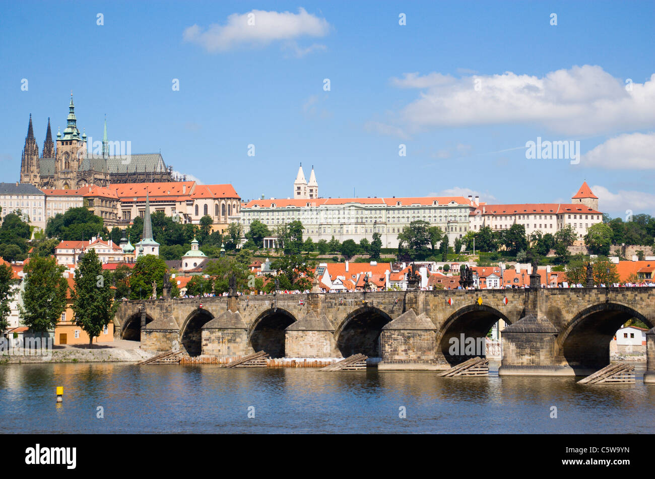 Tschechien, Prag, Vitava Flusses, Brücke Stockfoto