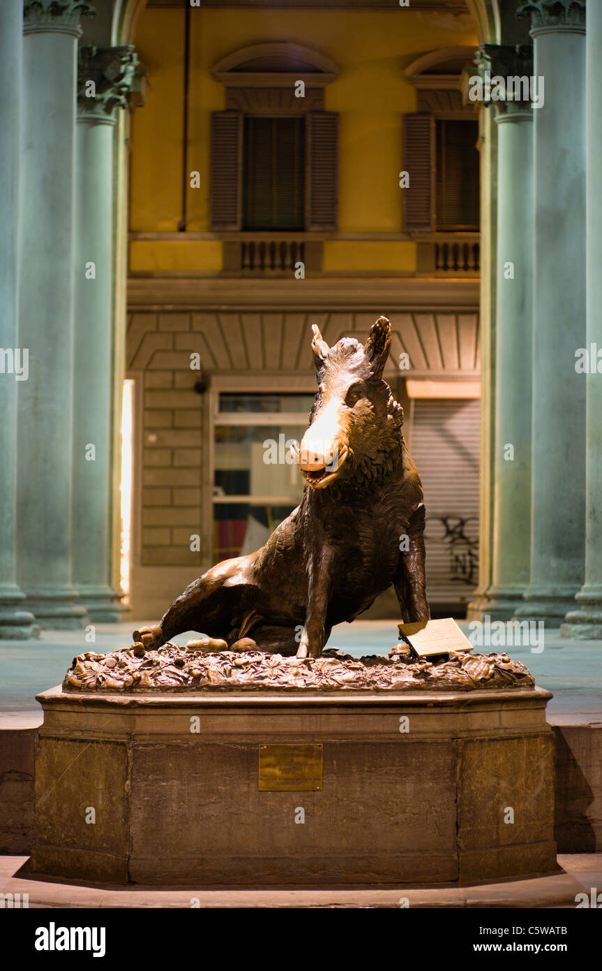 Italien, Toskana, Florenz, Brunnen, Il Porcellino Stockfoto