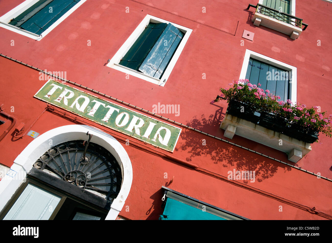 Italien, Venedig, Hausfassade, niedrigen Winkel Ansicht Stockfoto