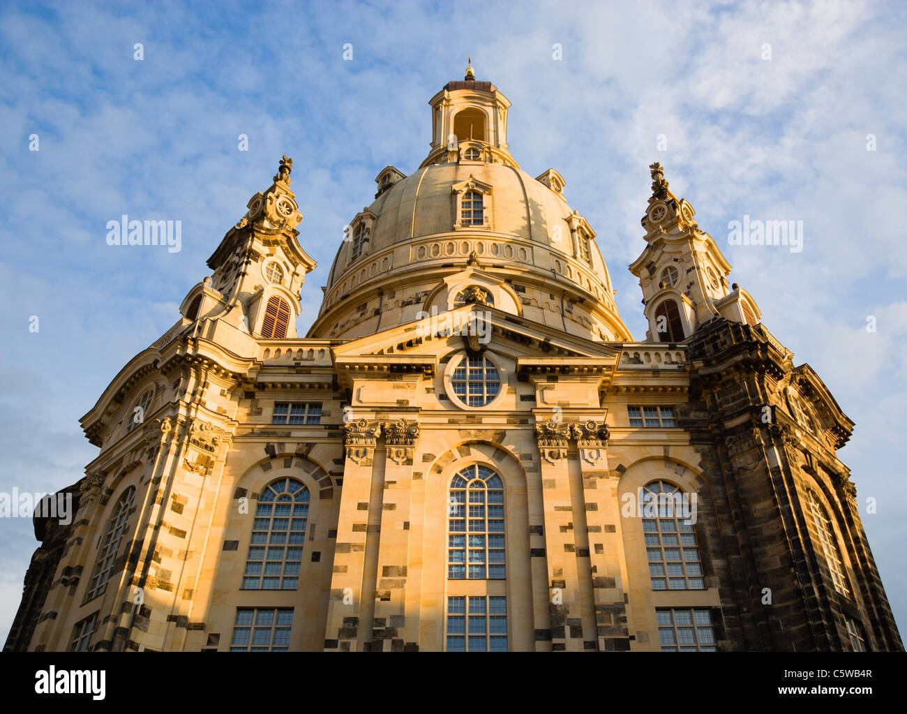 Deutschland, Dresden, Frauenkirche, niedrigen Winkel Ansicht Stockfoto