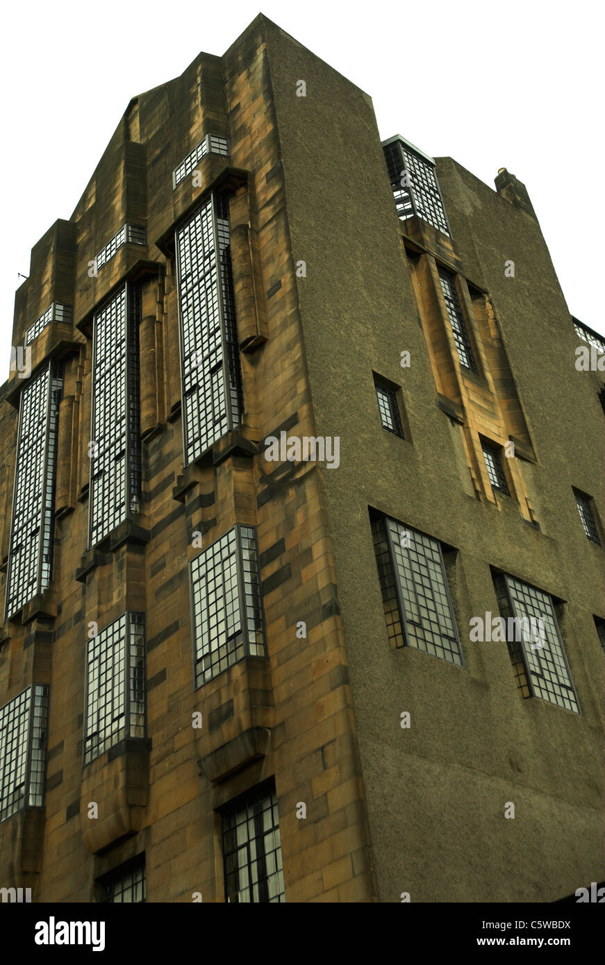 Glasgow School of Art, Schottland, entworfen von Charles Rennie Mackintosh (vor dem verheerenden Bränden 2014 und 2018) Stockfoto