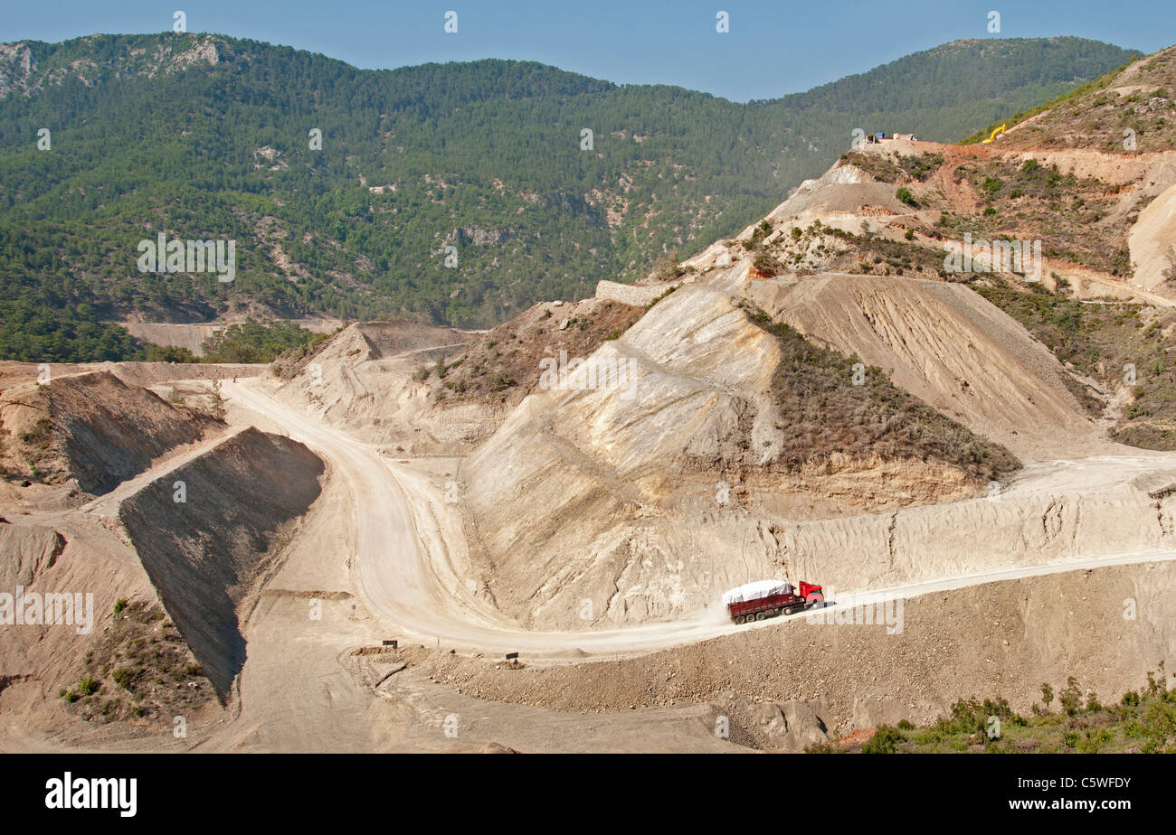 Süd Türkei türkische Bau neuer Straßen Arbeit Straßenarbeiten Stockfoto