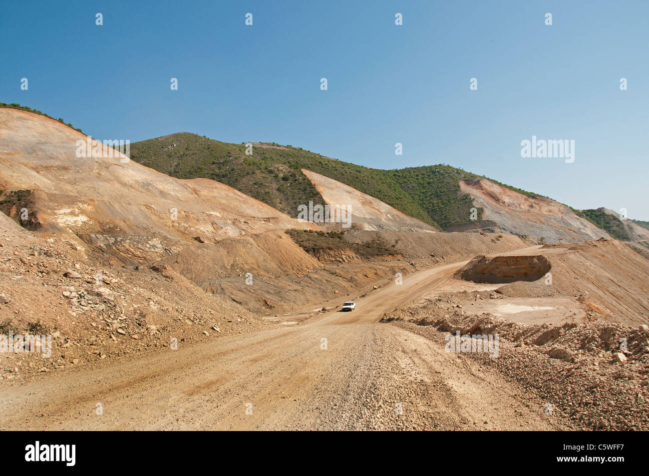 Süd Türkei türkische Bau neuer Straßen Arbeit Straßenarbeiten Stockfoto