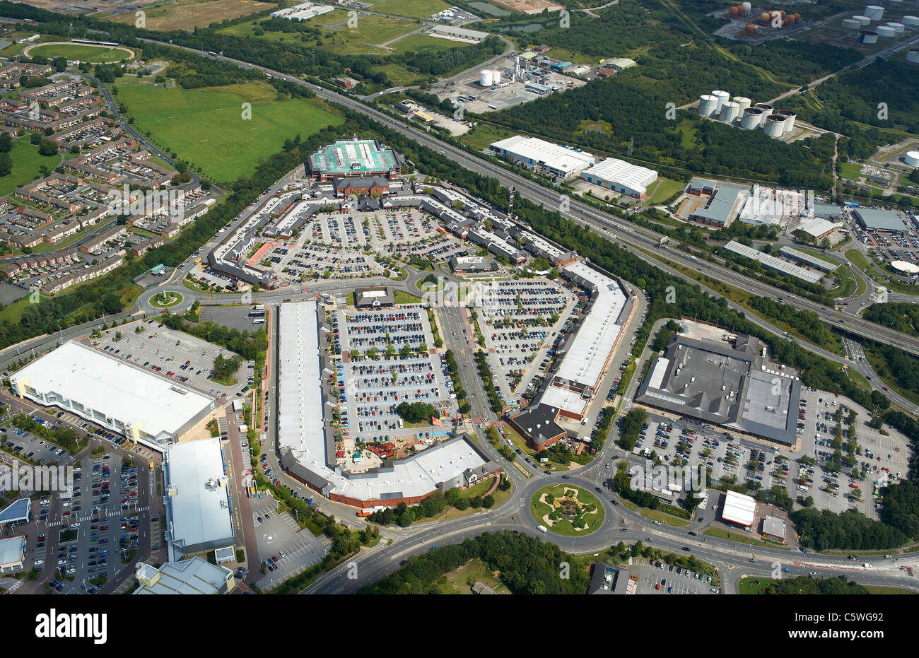 Cheshire Oaks Einkaufszentrum, Wirrall, North West England Stockfoto