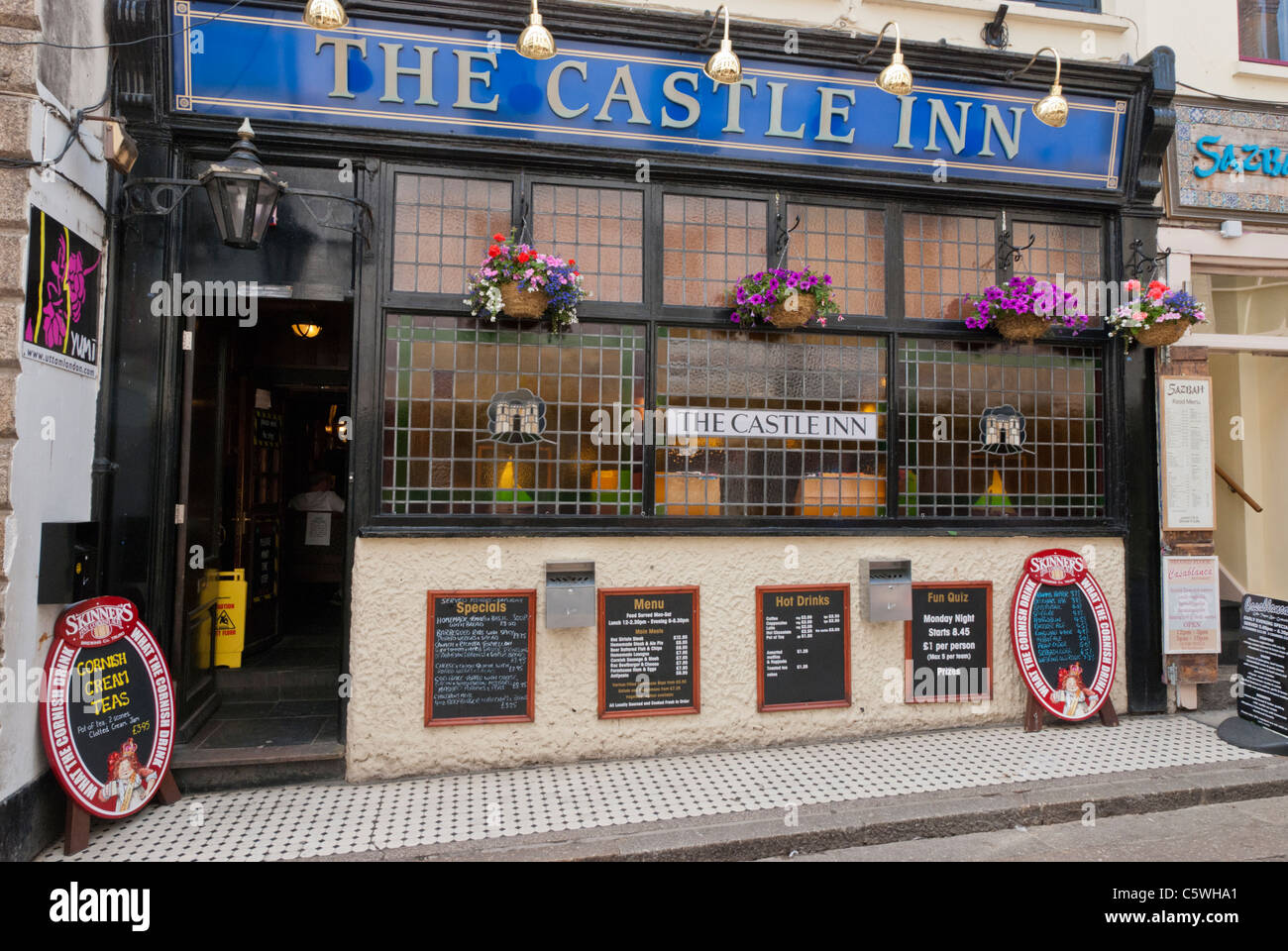 Castle Inn, Vorderstraße, St. Ives, Cornwall. Stockfoto