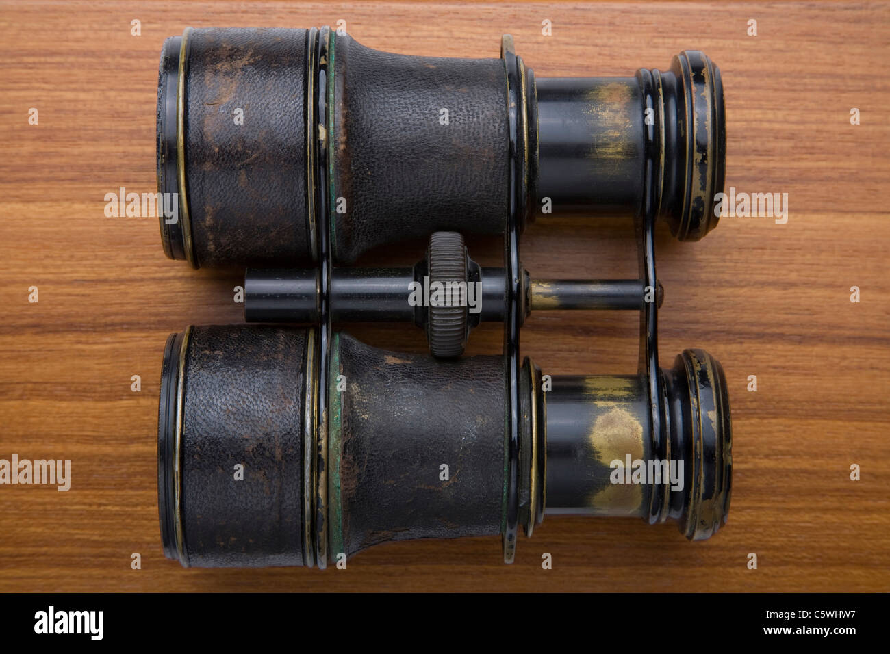 Altes Feld Glas, erhöhten Blick Stockfoto