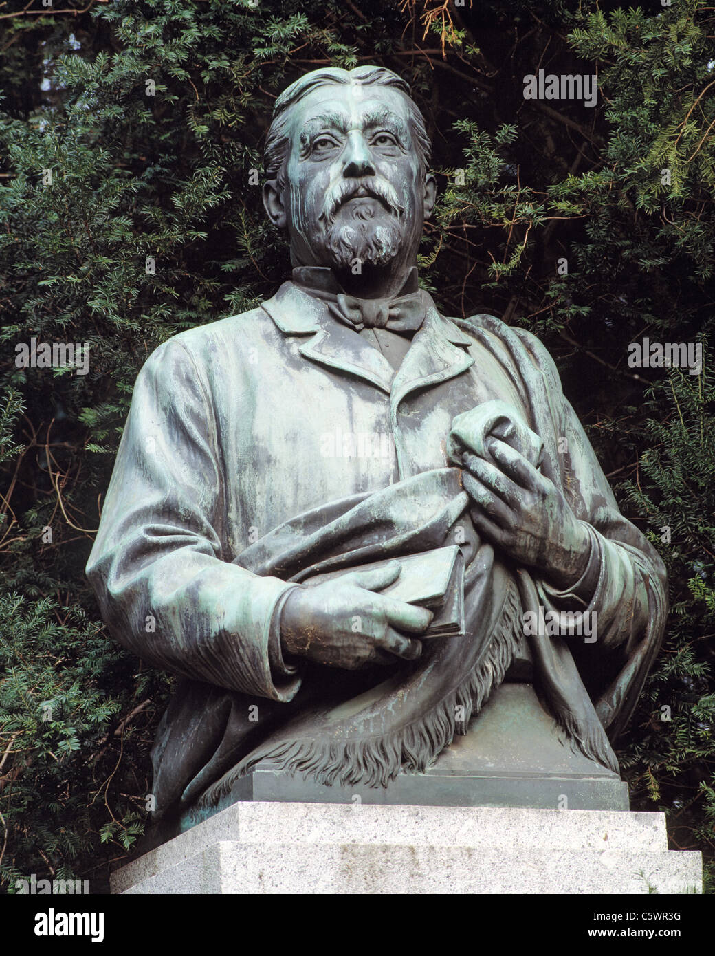 Denkmal Fuer Den Dichter Joseph Victor von Scheffel in Bad Säckingen, Hochrhein, Schwarzwald, Baden-Württemberg Stockfoto