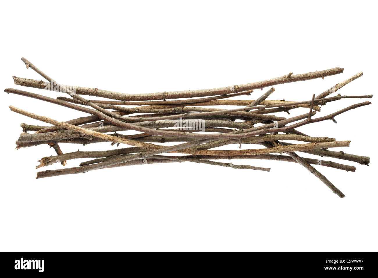 Stöcken und Zweigen, Holz-bundle Stockfoto
