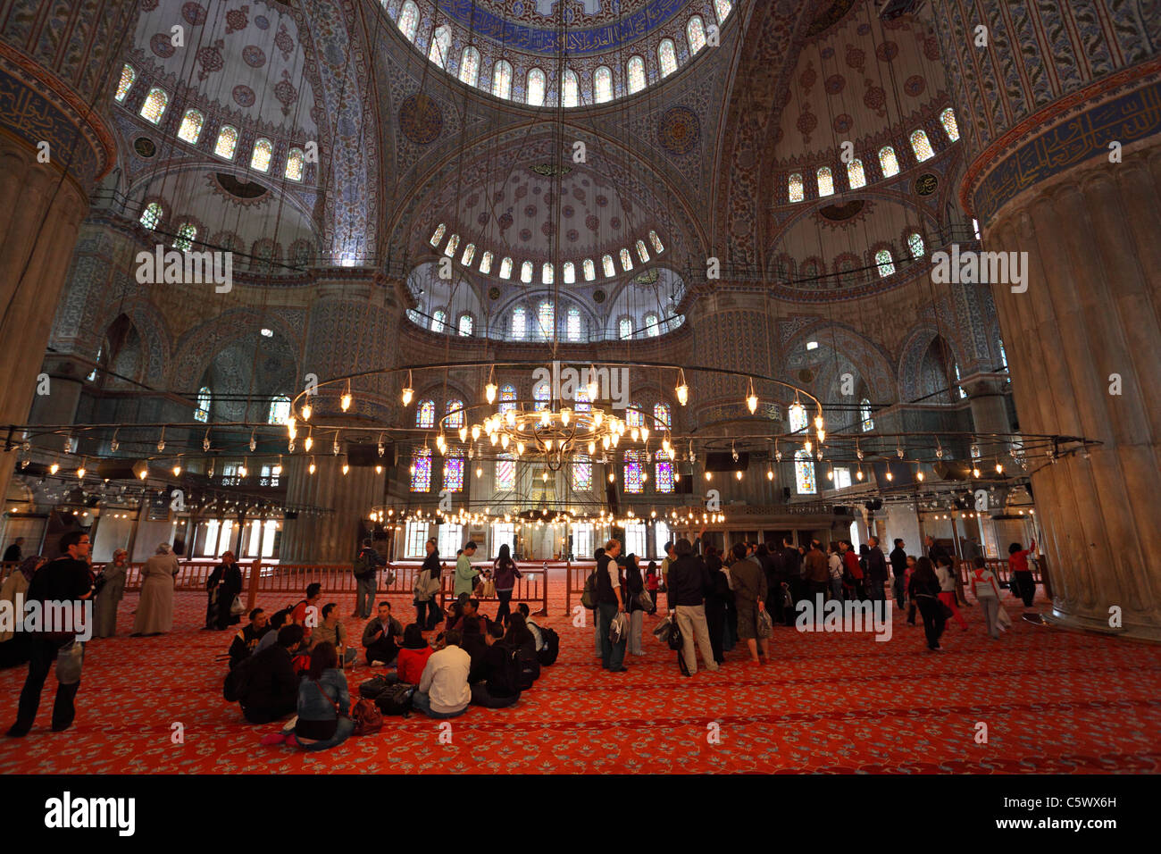 Innenministerium die Sultan-Ahmed-Moschee (blaue Moschee) in Istanbul, Türkei Stockfoto