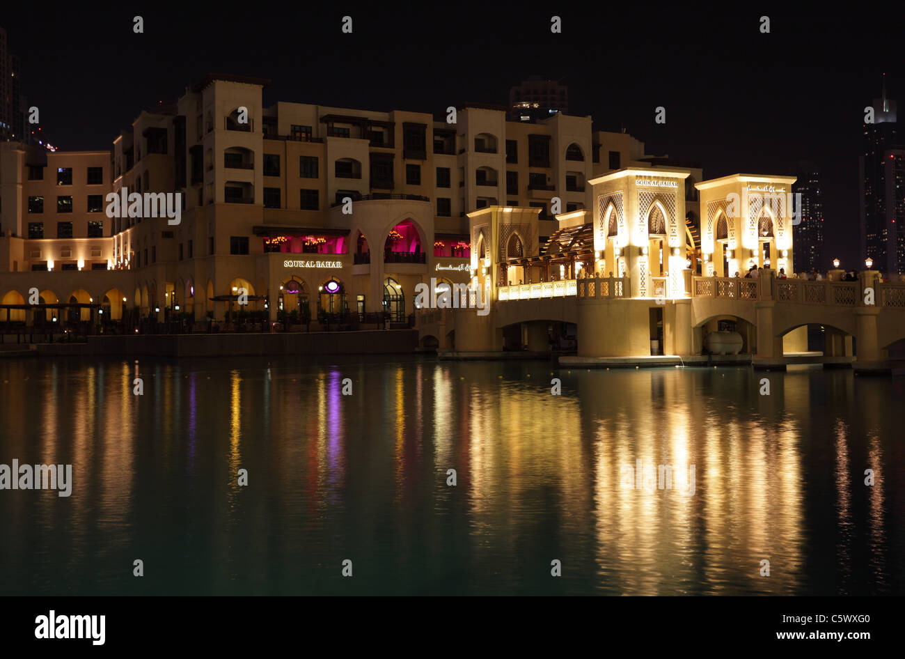 Souk al Bahar Shopping Mall in Dubai, Vereinigte Arabische Emirate Stockfoto