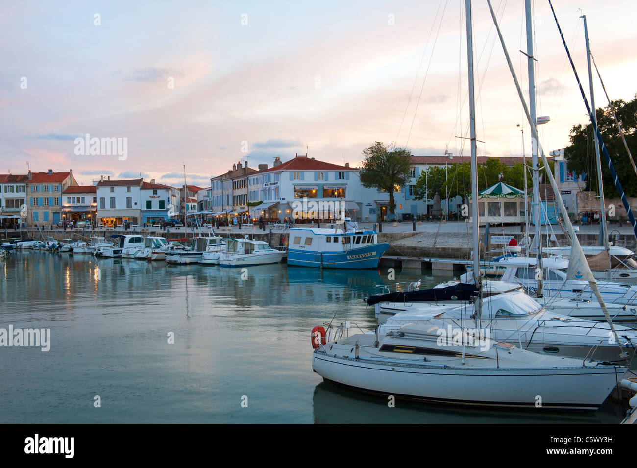 Hafen, La Flotte, Ile de Ré, Charentes Maritime Abteilung, Frankreich Stockfoto