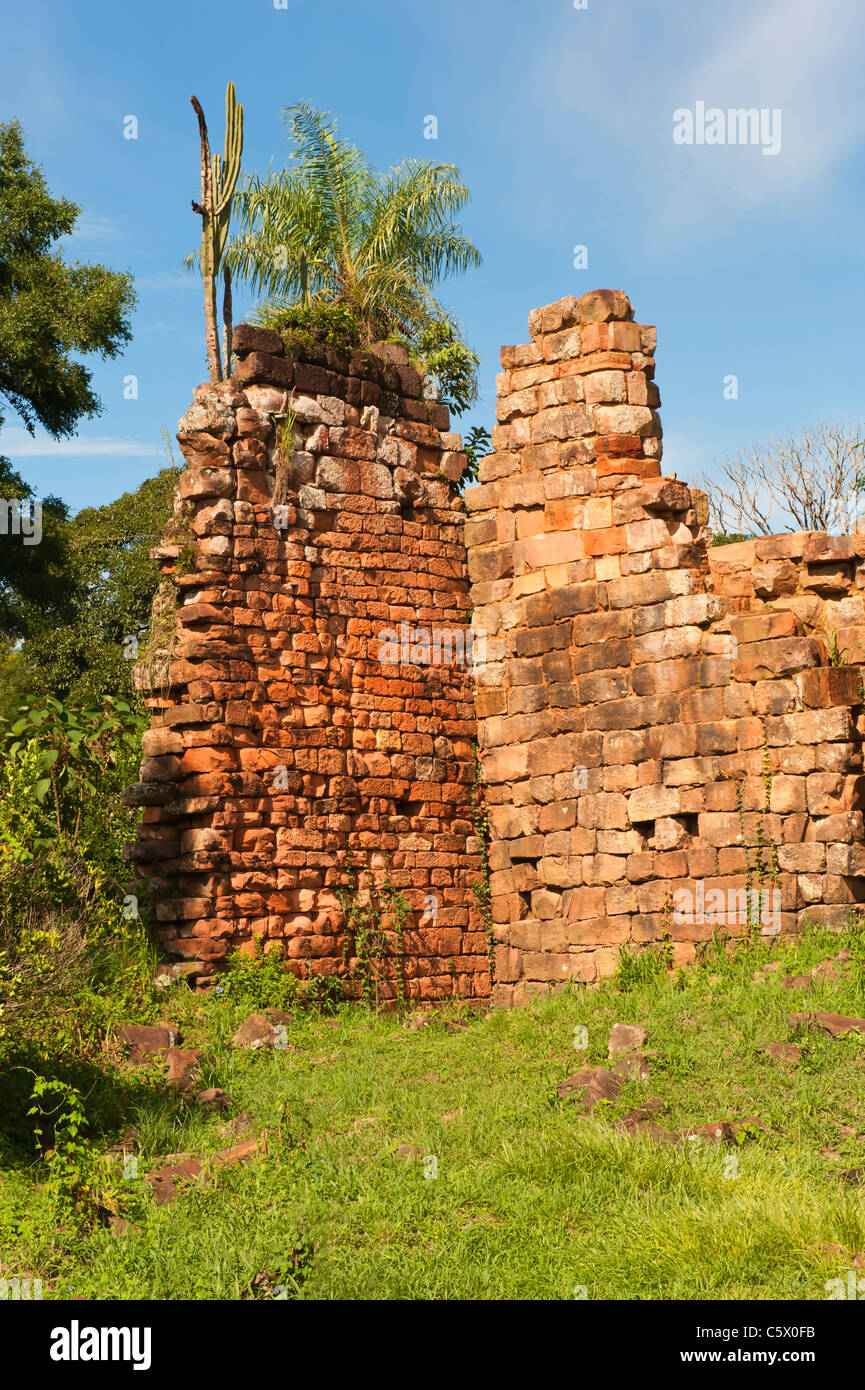 Ruinen der Jesuiten Reduzierung Santa Ana, der Provinz Misiones, Argentinien Stockfoto