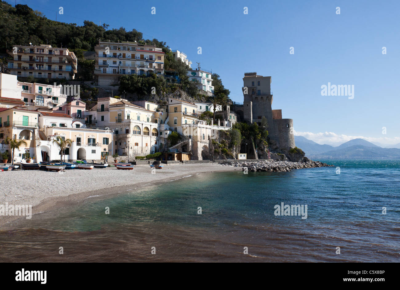 Italien, Amalfitana Küste, Cetara, Anzeigen des Landes Stockfoto